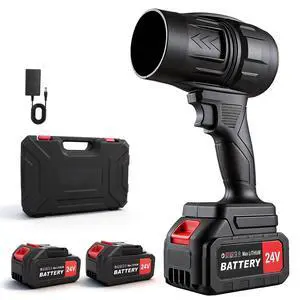 24V Cordless Leaf Blower with 2 Batteries, 130MPH 150CFM 24V Cordless Leaf Blower with 2 Batteries, 130MPH 150CFM