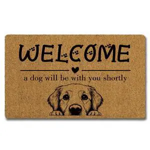 Funny Dog Welcome Mats for Front Door, Golden Retriever Mat Outside Entrance Indoor Outdoor Entryway, Keep Door Closed Sign Paw Print Doormat, 30x17 Inch Funny Dog Welcome Mats for Front Door, Golden Retriever Mat Outside Entrance Indoor Outdoor Entryway, Keep Door Closed Sign Paw Print Doormat, 30x17 Inch