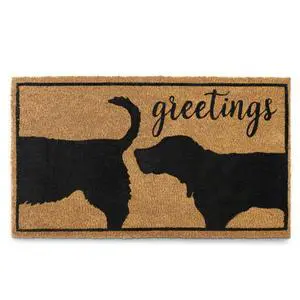 Funny Dog Greetings Welcome Mat, 30x17 Inch, Dog Mat Coir, Puppy Doormat Funny Dog Greetings Welcome Mat, 30x17 Inch, Dog Mat Coir, Puppy Doormat