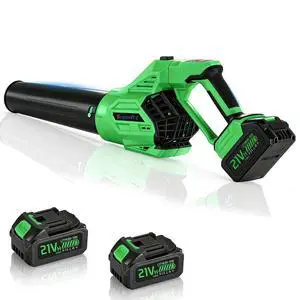 Leaf Blower Cordless with 2 Batteries and Charger, 750CFM 260MPH, Electric Leaf Blower with 3 Speeds Mode, 21V Handheld Blower for Cleaning, Dust, Snow, Lawn Clean, Patio, Blowing Leaves Leaf Blower Cordless with 2 Batteries and Charger, 750CFM 260MPH, Electric Leaf Blower with 3 Speeds Mode, 21V Handheld Blower for Cleaning, Dust, Snow, Lawn Clean, Patio, Blowing Leaves