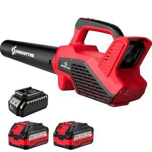 750CFM Leaf Blower Cordless with Battery and Charger for Lawn Care-Red 750CFM Leaf Blower Cordless with Battery and Charger for Lawn Care-Red
