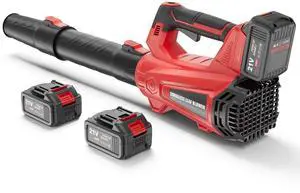 Leaf Blower Cordless, 930 CFM 197 MPH Battery Powered Electric Blower with 2 x 4.0Ah Batteries and Charger, 6 Speed Mode, Lightweight Leaf Blowers for Blowing Leaves, Patio Cleaning and Dust, Red Leaf Blower Cordless, 930 CFM 197 MPH Battery Powered Electric Blower with 2 x 4.0Ah Batteries and Charger, 6 Speed Mode, Lightweight Leaf Blowers for Blowing Leaves, Patio Cleaning and Dust, Red