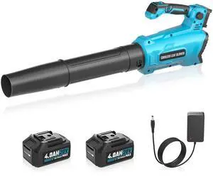 20V Cordless Leaf Blower 450CFM 150MPH with 2×4.0Ah Batteries & Charger 20V Cordless Leaf Blower 450CFM 150MPH with 2×4.0Ah Batteries & Charger