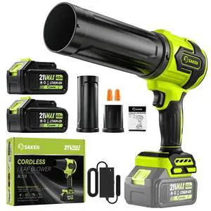 Cordless Leaf Blower Portable Dust Cleaner with 2 Extended Nozzle for Lawn Care Drying Patio Cleaning 2 Batteries Cordless Leaf Blower Portable Dust Cleaner with 2 Extended Nozzle for Lawn Care Drying Patio Cleaning 2 Batteries