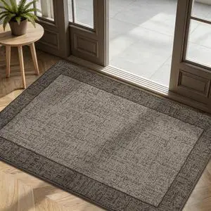 Dirt Trapper Door Mat 32"x 48", Non Slip Washable Doormat,Taupe Dirt Trapper Door Mat 32"x 48", Non Slip Washable Doormat,Taupe