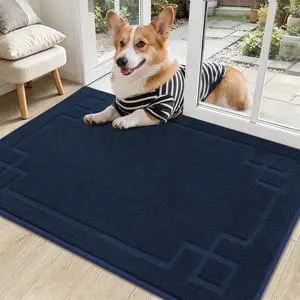 Door Mat 24" x 36", Non-Slip Door Mats Indoor Washable, Navy Blue Door Mat 24" x 36", Non-Slip Door Mats Indoor Washable, Navy Blue