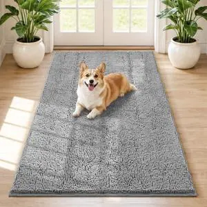 Dog Door Mat for Muddy Paws 36"x60",Ultra Absorbent Chenille Front Door Mat, Non-Slip Dirt Trapping Doormat, Quick Dry Washable Pet Rug Mud Mat for Dogs, Indoor Entryway Rug Dog Door Mat for Muddy Paws 36"x60",Ultra Absorbent Chenille Front Door Mat, Non-Slip Dirt Trapping Doormat, Quick Dry Washable Pet Rug Mud Mat for Dogs, Indoor Entryway Rug