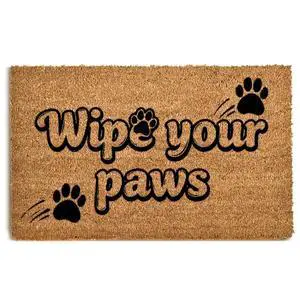 Natural Coco Coir Welcome Doormat 17x30 Wipe Your Paws Dog Door Mat Natural Coco Coir Welcome Doormat 17x30 Wipe Your Paws Dog Door Mat