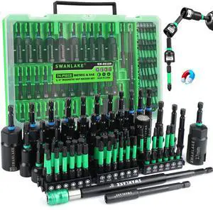 74-Piece Magnetic Nut Driver Set for Impact Drill Metric & SAE, Impact Socket Adapter, Power Bits with Magnetic Holder, Wing Nut Driver, Universal Socket, 1/4'' Quick-change Bit Extension 74-Piece Magnetic Nut Driver Set for Impact Drill Metric & SAE, Impact Socket Adapter, Power Bits with Magnetic Holder, Wing Nut Driver, Universal Socket, 1/4'' Quick-change Bit Extension