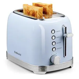 Toaster 2 Slice Retro Stainless Steel with 1.5 Extra Wide Slots Bagel, Defrost, Reheat, Cancel Functions, 6 Bread Shade Settings, Removable Crumb Tray, Blue Toaster 2 Slice Retro Stainless Steel with 1.5 Extra Wide Slots Bagel, Defrost, Reheat, Cancel Functions, 6 Bread Shade Settings, Removable Crumb Tray, Blue