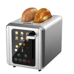 Touch Screen Toaster 2 Slice,Smart Digital Toaster with 1.5" Wide Slots,6 Shade Settings & 6 Bread Types,Memory Function,Countdown Timer,Brushed Stainless,Ideal Kitchen Gift & Essential Touch Screen Toaster 2 Slice,Smart Digital Toaster with 1.5" Wide Slots,6 Shade Settings & 6 Bread Types,Memory Function,Countdown Timer,Brushed Stainless,Ideal Kitchen Gift & Essential