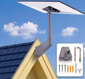 Gen 3/4/4X Mount for Starlink, 360° Adjustable Wall/Roof/Pole Kit | Grey heavy-duty metal Starlink wall mount for V3, rustproof & weatherproof, with a 20° tilt, pipe adapter & hardware included Gen 3/4/4X Mount for Starlink, 360° Adjustable Wall/Roof/Pole Kit | Grey heavy-duty metal Starlink wall mount for V3, rustproof & weatherproof, with a 20° tilt, pipe adapter & hardware included