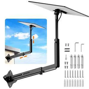 Extra Long Mount for Starlink Standard 4/4X/Gen 3, Adjustable Long Wall Mounts for Starlink with Telescoping Support Arm, Rustproof, Weatherproof for Concrete/Wood Walls Extra Long Mount for Starlink Standard 4/4X/Gen 3, Adjustable Long Wall Mounts for Starlink with Telescoping Support Arm, Rustproof, Weatherproof for Concrete/Wood Walls