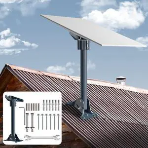 Starlink Gen 3& Gen 4/4X Mount Adapter, 15.7" Heavy Duty Steel Pivot Pole Pipe with Adjustable Base, Roof Mount Kit Compatible with Starlink V3/V4/4X Standard Dish9Vertical Starlink Gen 3& Gen 4/4X Mount Adapter, 15.7" Heavy Duty Steel Pivot Pole Pipe with Adjustable Base, Roof Mount Kit Compatible with Starlink V3/V4/4X Standard Dish9Vertical