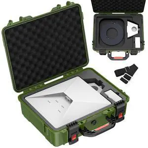 Starlink Mini Case, Waterproof Green Starlink Mini Hard Case with Portable Strap, Precision Cut Foam for Starlink Accessories, Starlink Bag for Travel Outdoor Camping Hiking Starlink Mini Case, Waterproof Green Starlink Mini Hard Case with Portable Strap, Precision Cut Foam for Starlink Accessories, Starlink Bag for Travel Outdoor Camping Hiking