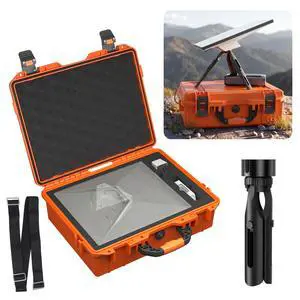 Starlink Mini Case Travel with Tripod, Orange | Hard Case, Precision Cut Foam, Waterproof, Portable, For Camp Starlink Mini Case Travel with Tripod, Orange | Hard Case, Precision Cut Foam, Waterproof, Portable, For Camp