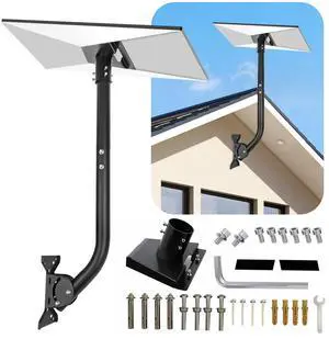Starlink Mount, Heavy Duty Outdoor Mounting Kit for Starlink Standard 4 / 4X / Gen 3 / Gen 4 / V4, Adjustable Pole Bracket with Pipe Adapter for Roof Wall Eave Mount Starlink Mount, Heavy Duty Outdoor Mounting Kit for Starlink Standard 4 / 4X / Gen 3 / Gen 4 / V4, Adjustable Pole Bracket with Pipe Adapter for Roof Wall Eave Mount