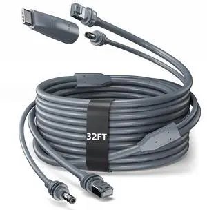 for Starlink Mini Ethernet Cable with Power Cord, 3 in 1 ( 32.8FT / 10M ) | RJ45 to RJ45 / DC to DC/DC to C, Replacement Waterproof Extension for Starlink Mini Cable Accessories for Starlink Mini Ethernet Cable with Power Cord, 3 in 1 ( 32.8FT / 10M ) | RJ45 to RJ45 / DC to DC/DC to C, Replacement Waterproof Extension for Starlink Mini Cable Accessories