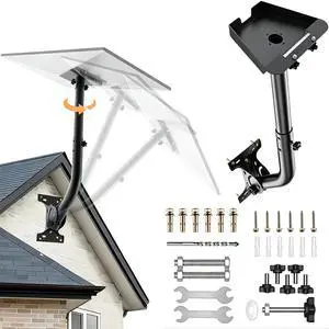 Starlink Mount for Gen 3& Gen 4/4X, 360° Adjustable with Widened Base | Extendable Pole, Wall & Roof Mounting Kit Compatible with Standard V4/4X Starlink Pipe Adapter, Hardware for Concrete/Wood Starlink Mount for Gen 3& Gen 4/4X, 360° Adjustable with Widened Base | Extendable Pole, Wall & Roof Mounting Kit Compatible with Standard V4/4X Starlink Pipe Adapter, Hardware for Concrete/Wood