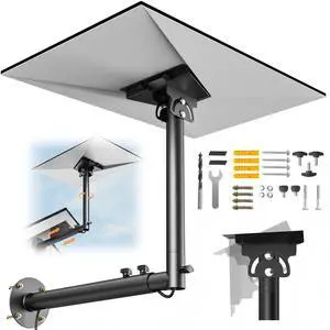 Starlink Mount for Standard 4/4X/Gen 3, 360°Adjustable Telescoping | Starlink Wall Bracket Heavy Duty, Waterproof & rustproof. Suitable for Concrete and Wood Walls, Easy to Install. Black Starlink Mount for Standard 4/4X/Gen 3, 360°Adjustable Telescoping | Starlink Wall Bracket Heavy Duty, Waterproof & rustproof. Suitable for Concrete and Wood Walls, Easy to Install. Black