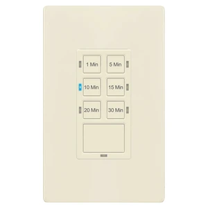 30-Minute Neutral Countdown Timer Switch for Bathroom Fans, Light Almond | 1-5-10-15-20-30 Min, Wall Switch Timer for Exhaust Fans, Lights, UL Listed, LED Indicator, 120VAC 800W, Screwless Wall Plate 30-Minute Neutral Countdown Timer Switch for Bathroom Fans, Light Almond | 1-5-10-15-20-30 Min, Wall Switch Timer for Exhaust Fans, Lights, UL Listed, LED Indicator, 120VAC 800W, Screwless Wall Plate