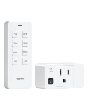 Remote Control Outlet with Countdown Timer, Portable Magnetic Switch | 5Min/15Min/30Min/60Min/2H/4H Countdown Timer, 200FT Wireless Range, Mini Plug, 15A/1875W, for Lamp/Light/Household Appliances Remote Control Outlet with Countdown Timer, Portable Magnetic Switch | 5Min/15Min/30Min/60Min/2H/4H Countdown Timer, 200FT Wireless Range, Mini Plug, 15A/1875W, for Lamp/Light/Household Appliances