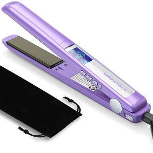 Pro Flat Iron Hair Straightener, 100% Pure Titanium Flat Iron for Easy Glide, Straightener and Curler for All Hairstyles, Dual Voltage (Purple) Pro Flat Iron Hair Straightener, 100% Pure Titanium Flat Iron for Easy Glide, Straightener and Curler for All Hairstyles, Dual Voltage (Purple)