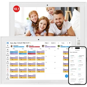 Digital Calendar, 10.1-inch Smart Wall Planner Electronic Calendar & Chore Chart, Smart Touchscreen Interactive Display for Family Schedules, Organize Your Daily & Family Routines, Desk & Wall Mount Digital Calendar, 10.1-inch Smart Wall Planner Electronic Calendar & Chore Chart, Smart Touchscreen Interactive Display for Family Schedules, Organize Your Daily & Family Routines, Desk & Wall Mount