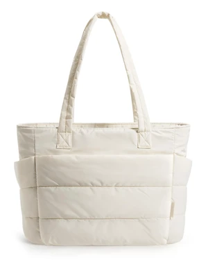 Tote Bag for Women, Lightweight Puffy Tote Bag with Compartments Shoulder Bag Handbag for Travel, Work, Gym (Light Beige, Standard Size) Tote Bag for Women, Lightweight Puffy Tote Bag with Compartments Shoulder Bag Handbag for Travel, Work, Gym (Light Beige, Standard Size)