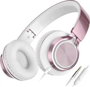 AILIHEN C8 Wired Headphones with Mic for Kids School,3.5mm Jack, Rose Gold | On-Ear Noise Isolating Headphones with Volume Control, Foldable Corded Headset for Cellphones Chromebook Laptop Computer AILIHEN C8 Wired Headphones with Mic for Kids School,3.5mm Jack, Rose Gold | On-Ear Noise Isolating Headphones with Volume Control, Foldable Corded Headset for Cellphones Chromebook Laptop Computer