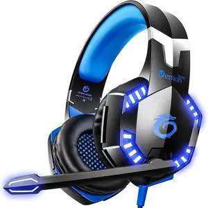 VersionTECH. G2000 Gaming Headset for PS5 PS4 Xbox One Controller,Bass Surround Noise Cancelling Mic, Over Ear Headphones with LED Lights for Mac Laptop Xbox Series X S Nintendo Switch NES PC Games VersionTECH. G2000 Gaming Headset for PS5 PS4 Xbox One Controller,Bass Surround Noise Cancelling Mic, Over Ear Headphones with LED Lights for Mac Laptop Xbox Series X S Nintendo Switch NES PC Games