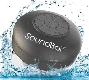 Soundbot® Waterproof Shower Speaker HD Water Resistant Bluetooth Handsfree Portable with Loud Clear Sounds 6+hrs of Playtime, Wireless Suction Cup Small Durable for Outdoors Travel Home SB510 (Black) Soundbot® Waterproof Shower Speaker HD Water Resistant Bluetooth Handsfree Portable with Loud Clear Sounds 6+hrs of Playtime, Wireless Suction Cup Small Durable for Outdoors Travel Home SB510 (Black)