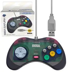 Retro-Bit SEGA Saturn Wired USB Controller - (Slate Grey) Retro-Bit SEGA Saturn Wired USB Controller - (Slate Grey)