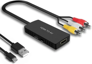 Dingsun HDMI to RCA Converter for Old TV Adapter, HDMI to Composite Converter Compatible Roku, Chromecast, PC, Laptop, Xbox, STB, VHS, VCR, DVD, Blu-Ray Player, Android TV Box, ect. Dingsun HDMI to RCA Converter for Old TV Adapter, HDMI to Composite Converter Compatible Roku, Chromecast, PC, Laptop, Xbox, STB, VHS, VCR, DVD, Blu-Ray Player, Android TV Box, ect.