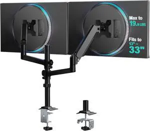WALI Tall Dual Monitor Desk Mount for 13-33 inch Screens, 19.8 lbs per Arm WALI Tall Dual Monitor Desk Mount for 13-33 inch Screens, 19.8 lbs per Arm