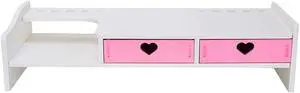 Kawaii Desk Organizer Cute Desk Organizer with Drawers Monitor Riser Stand Monitor Riser Computer Stand for PC, Laptop, Printer Kawaii Desk Organizer Cute Desk Organizer with Drawers Monitor Riser Stand Monitor Riser Computer Stand for PC, Laptop, Printer
