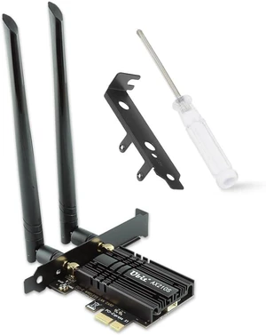 Ubit AX210 WiFi 6E PCIe Wireless WiFi Card Up to 5400Mbps(6GHz/5GHz/2.4GHz),BT5.3,OFDMA,MU-MIMO,Support Win 11/10 64bit Only Ubit AX210 WiFi 6E PCIe Wireless WiFi Card Up to 5400Mbps(6GHz/5GHz/2.4GHz),BT5.3,OFDMA,MU-MIMO,Support Win 11/10 64bit Only