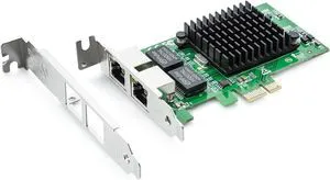 Gigabit Dual NIC with Intel 82576 Chip, 1Gb Network Card Compare to Intel E1G42ET NIC, 2 RJ45 Ports, PCI Express 2.1 X1, Ethernet Card with Low Profile for Windows/Windows Server/Linux Gigabit Dual NIC with Intel 82576 Chip, 1Gb Network Card Compare to Intel E1G42ET NIC, 2 RJ45 Ports, PCI Express 2.1 X1, Ethernet Card with Low Profile for Windows/Windows Server/Linux