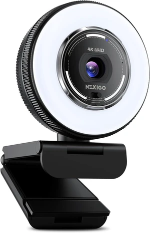 NexiGo N680E Pro 4K Webcam with Ring Light, PDAF Autofocus, 1080p 60FPS, Dual Noise-Canceling Mics, Privacy Shutter, USB Plug-and-Play for Zoom, Teams, Twitch, Google Meet NexiGo N680E Pro 4K Webcam with Ring Light, PDAF Autofocus, 1080p 60FPS, Dual Noise-Canceling Mics, Privacy Shutter, USB Plug-and-Play for Zoom, Teams, Twitch, Google Meet