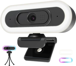 saylas 2K Webcam with Lights, HD Webcam for PC, 2K@60FPS Web cam with Microphone, 65° FOV, Autofocus, Noise Cancellation, Privacy Cover, Web Camera for Computer/Laptop, USB Streaming Computer Camera saylas 2K Webcam with Lights, HD Webcam for PC, 2K@60FPS Web cam with Microphone, 65° FOV, Autofocus, Noise Cancellation, Privacy Cover, Web Camera for Computer/Laptop, USB Streaming Computer Camera
