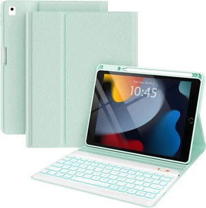 iPad 7th/8th/9th Generation Case with Keyboard 10.2-inch 2019/2020/2021, iPad Air 3rd/Pro 10.5-inch 2017 Compatible, 7 Color Backlit Keyboard BT/Wireless/Detachable with Pencil Holder (Mint Green) iPad 7th/8th/9th Generation Case with Keyboard 10.2-inch 2019/2020/2021, iPad Air 3rd/Pro 10.5-inch 2017 Compatible, 7 Color Backlit Keyboard BT/Wireless/Detachable with Pencil Holder (Mint Green)