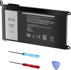 42Wh WDX0R WDXOR 11.4V Battery for Dell Inspiron 13 7375 7368 7378 5368 5378 5379 P69G 15 7573 7579 7560 7570 7569 5570 5567 5565 5568 5578 5579 5575 17 5765 5767 5770 5775 P58F P66F P75F FW8KR CYMGM 42Wh WDX0R WDXOR 11.4V Battery for Dell Inspiron 13 7375 7368 7378 5368 5378 5379 P69G 15 7573 7579 7560 7570 7569 5570 5567 5565 5568 5578 5579 5575 17 5765 5767 5770 5775 P58F P66F P75F FW8KR CYMGM