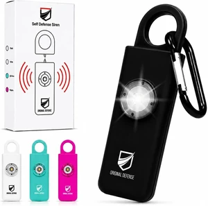 Original Defense® Siren Self-Defense Alarm - 130 dB Keychain Alarm with LED Strobe Light for Women, Children, and Elderly - Police Recommended - (Black, 1 Count) Original Defense® Siren Self-Defense Alarm - 130 dB Keychain Alarm with LED Strobe Light for Women, Children, and Elderly - Police Recommended - (Black, 1 Count)