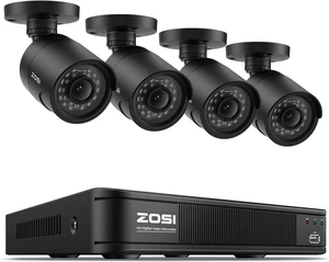 ZOSI 3K Lite Wired Security Camera System Outdoor, 4 X 2MP Cameras, NO HDD ZOSI 3K Lite Wired Security Camera System Outdoor, 4 X 2MP Cameras, NO HDD