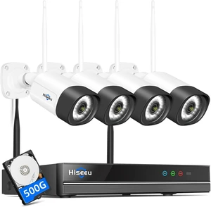 Hiseeu Wireless Security Camera, 5MP WiFi Security Camera System, 500GB HDD Hiseeu Wireless Security Camera, 5MP WiFi Security Camera System, 500GB HDD