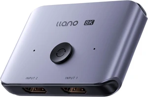 llano HDMI 2.1 Switch 2 in 1 Out 8K@60Hz 4K@120Hz, HDMI Switcher 48Gbps Bidirectional, Supports VRR HDR10 Dolby Atmos, for PS5 Xbox Apple TV Roku Switch 2, Aluminum Alloy Case llano HDMI 2.1 Switch 2 in 1 Out 8K@60Hz 4K@120Hz, HDMI Switcher 48Gbps Bidirectional, Supports VRR HDR10 Dolby Atmos, for PS5 Xbox Apple TV Roku Switch 2, Aluminum Alloy Case