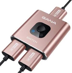 HDMI Switch 4k@60hz Splitter, GANA Aluminum Bidirectional HDMI Switcher 2 in 1 Out, Manual HDMI Hub Supports HD Compatible with Xbox PS5/4/3 Blu-Ray Player Fire Stick Roku HDMI Switch 4k@60hz Splitter, GANA Aluminum Bidirectional HDMI Switcher 2 in 1 Out, Manual HDMI Hub Supports HD Compatible with Xbox PS5/4/3 Blu-Ray Player Fire Stick Roku
