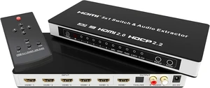 5 Port 4K@60Hz HDMI Switch eARC Audio Extractor PS5 TV 5 Port 4K@60Hz HDMI Switch eARC Audio Extractor PS5 TV