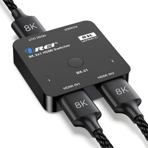 OREI 8K 2-Port HDMI 2.1 Switch, 8K@60Hz, 4K@120Hz, Auto and Manual Switch OREI 8K 2-Port HDMI 2.1 Switch, 8K@60Hz, 4K@120Hz, Auto and Manual Switch