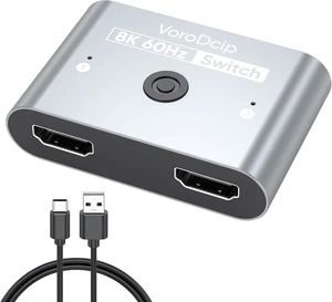HDMI 2.1 Switch, HDMI Splitter 2 in 1 Out 4K@120Hz 8K@60Hz Bi-Directional HDMI 2.1 Switch, HDMI Splitter 2 in 1 Out 4K@120Hz 8K@60Hz Bi-Directional